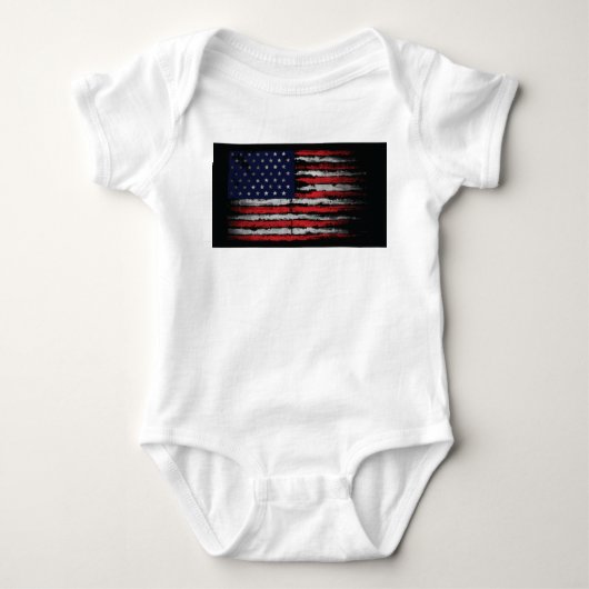 Grunge U.S.A vlag Romper (Voorkant)
