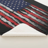 Grunge U.S.A vlag Sherpa Deken (3/4)