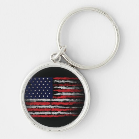 Grunge U.S.A vlag Sleutelhanger (Voorkant)