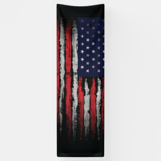 Grunge U.S.A vlag Spandoek (Verticaal)