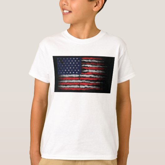 Grunge U.S.A vlag T-shirt (Voorkant)