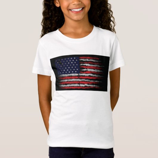Grunge U.S.A vlag T-shirt (Voorkant)