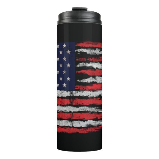 Grunge U.S.A vlag Thermosbeker (Voorkant)