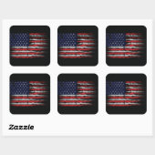 Grunge U.S.A vlag Vierkante Sticker (Vel)