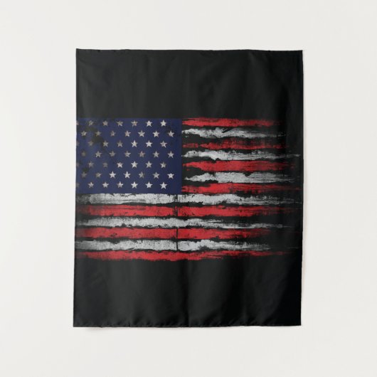 Grunge U.S.A vlag Wandkleed (Voorkant)