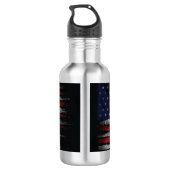 Grunge U.S.A vlag Waterfles (Achterkant)
