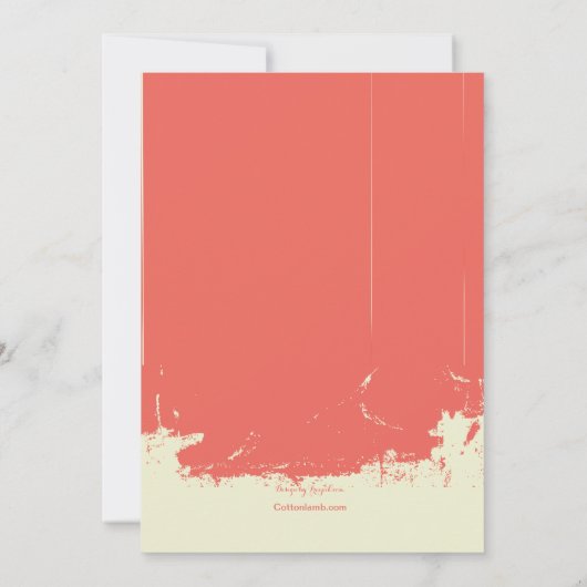  Grunge-uitnodiging Kaart (Achterkant)