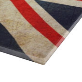 Grunge UK Flag Union Jack Glass Cutting Board Snijplank (Hoek)
