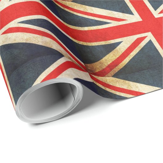 Grunge UK Flag Union Jack Premium-opvulpapier Cadeaupapier (Rol Hoek)