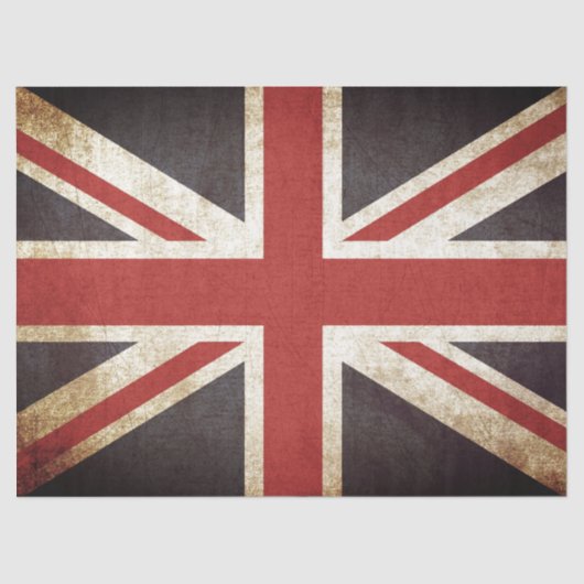 Grunge UK Flag Union Jack Tissue Paper Tissuepapier (Voorkant)