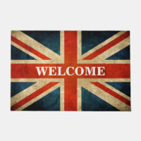  Grunge UK Flag Union Jack Welkom thuis