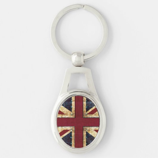 Grunge UK Union-aansluiting Sleutelhanger (Voorkant)