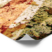 Grunge UK vlag op een oud poster (Hoek)