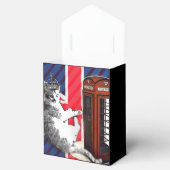 Grunge unie jack vlag telefooncel kitty kat bedankdoosjes (Geopend)