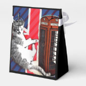 Grunge unie jack vlag telefooncel kitty kat bedankdoosjes (Achterkant)