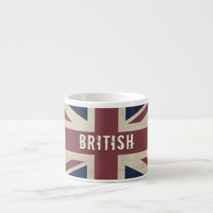 Grunge  Union Jack BRITISH Espresso Cup Espresso Kop