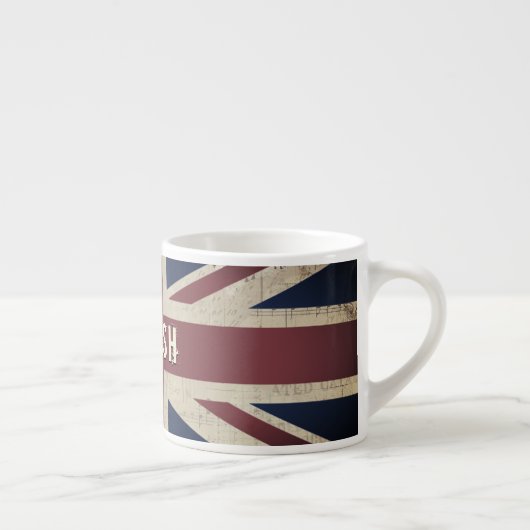 Grunge  Union Jack BRITISH Espresso Cup Espresso Kop (Rechts)