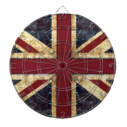Grunge Union Jack Dartbord (Voorkant)