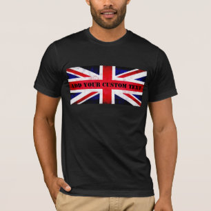 Grunge Union Jack Flag Aangepaste tekst T-shirt