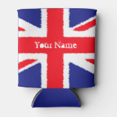 Grunge Union Jack - Gepersonaliseerd Blikjeskoeler (Voorkant)