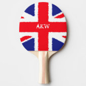 Grunge Union Jack - Gepersonaliseerd Tafeltennisbatje (Voorkant)