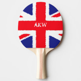 Grunge Union Jack - Gepersonaliseerd Tafeltennisbatje