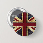Grunge Union Jack - klassiek Ronde Button 5,7 Cm (Voorkant /achterkant)