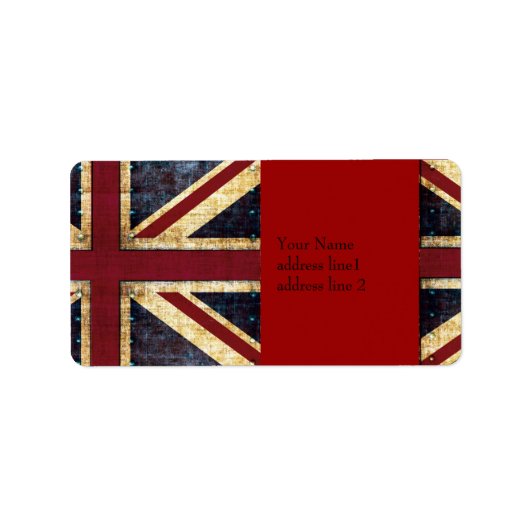 Grunge Union jack label (Voorkant)