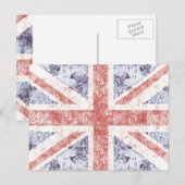 Grunge Union Jack - licht briefkaart (Voorkant / Achterkant)