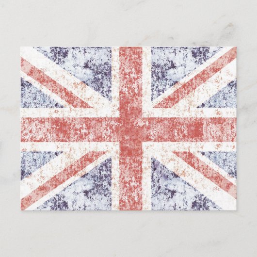 Grunge Union Jack - licht briefkaart (Voorkant)