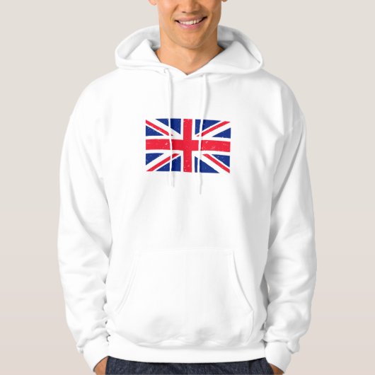 Grunge Union Jack of Great Britain Hoodie (Voorkant)