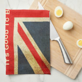 Grunge Union Jack Royal Princess Kitchen Towel Theedoek (Quarter Fold)