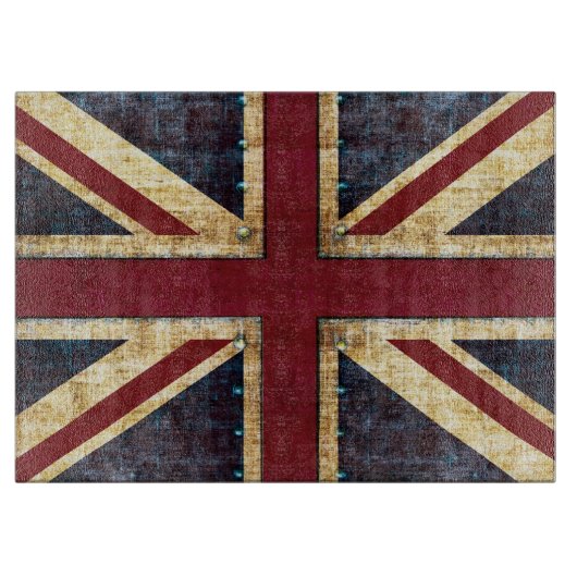 Grunge Union Jack Snijplank (Voorkant)