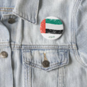 Grunge United Arab Emirates Flag Ronde Button 5,7 Cm (In situ)