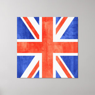 Grunge United Kingdom Flag Canvas Afdruk