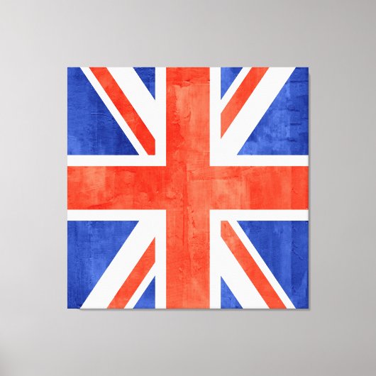 Grunge United Kingdom Flag Canvas Afdruk (Voorkant)