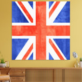 Grunge United Kingdom Flag Canvas Afdruk (Insitu (Woonkamer))