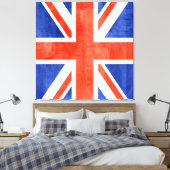 Grunge United Kingdom Flag Canvas Afdruk (Insitu (Slaapkamer))