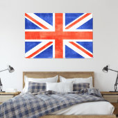 Grunge United Kingdom Flag Canvas Print (Insitu (Slaapkamer))