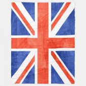 Grunge United Kingdom Flag Fleece Deken (Voorkant)