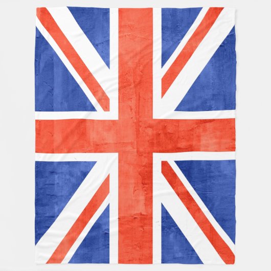 Grunge United Kingdom Flag Fleece Deken (Voorkant)