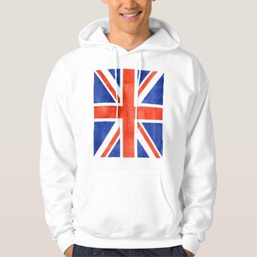 Grunge United Kingdom Flag Hoodie (Voorkant)