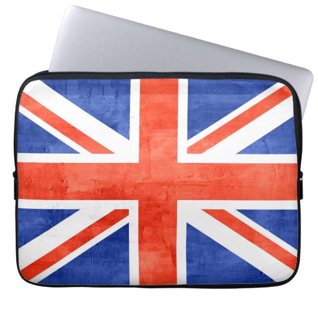 Grunge United Kingdom Flag Laptop Sleeve (Voorkant)