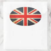 Grunge United Kingdom Flag Ovale Sticker (Tas)