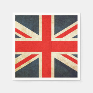 Grunge  United Kingdom Flag Paper Napkin Servet