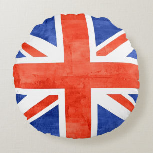 Grunge United Kingdom Flag Rond Kussen