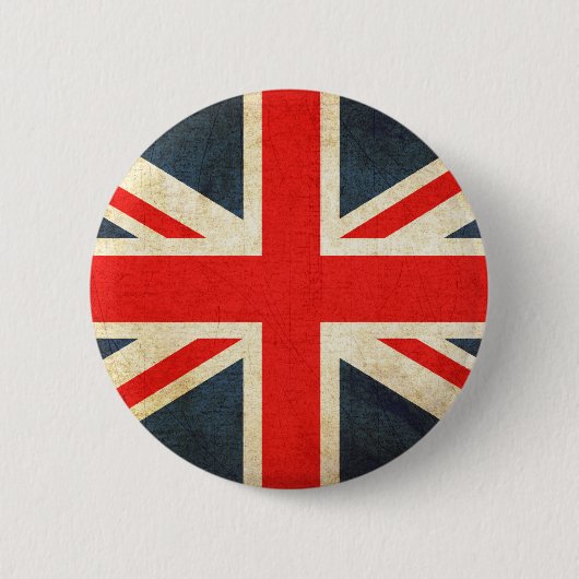 Grunge United Kingdom Flag Ronde Button 5,7 Cm (Voorkant)
