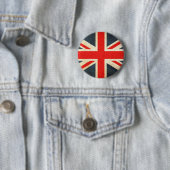 Grunge United Kingdom Flag Ronde Button 5,7 Cm (In situ)