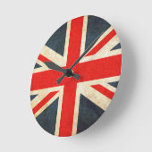Grunge United Kingdom Flag Ronde Klok (Hoek)