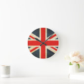 Grunge United Kingdom Flag Ronde Klok (Huis)